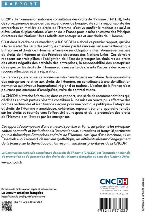 Quatrième de couverture de « ENTREPRISES ET DROITS DE L'HOMME - PROTEGER, RESPECTER, REPARER »