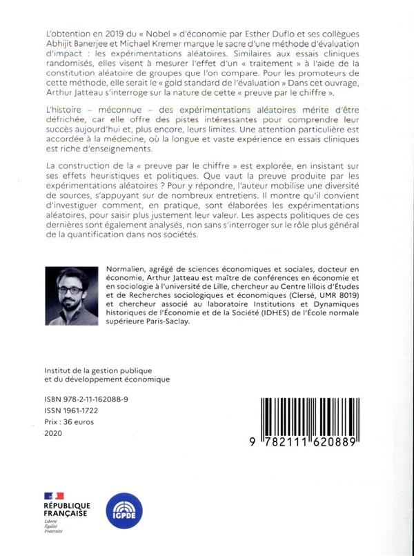 Quatrième de couverture de « FAIRE PREUVE PAR LE CHIFFRE ? - LE CAS DES EXPERIMENTATIONS ALEATOIRES EN ECONOMIE »