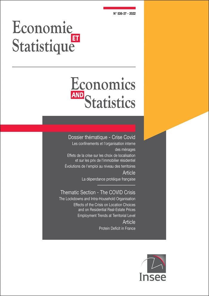 Couverture du livre « ECONOMIE ET STATISTIQUE/ ECONOMICS AND STATISTICS - T536-537 - ECONOMIE ET STATISTIQUE/ ECONOMICS AN » de Insee, librairie Les Contes Infusés à Corte