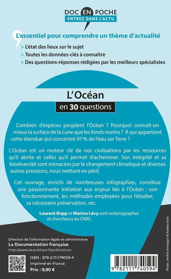 Quatrième de couverture de « L'océan en 30 questions »