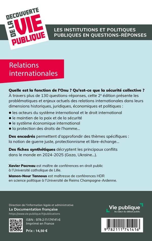 Quatrième de couverture de « Relations internationales »