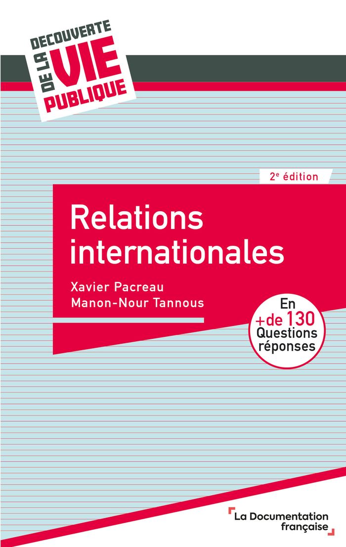 Couverture du livre « Relations internationales » de Xavier Pacreau, librairie Les Contes Infusés à Corte