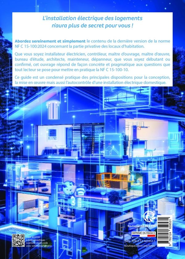 Quatrième de couverture de « Installation électrique des logements : la NF C15-100 simplement ! »
