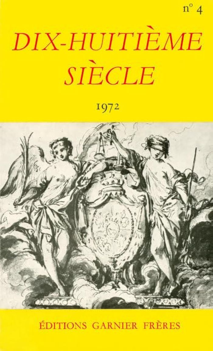 Couverture du livre « REVUE DIX-HUITIEME SIECLE, N. 4 (1972) MELANGES » de Collectif, librairie Les Contes Infusés à Corte