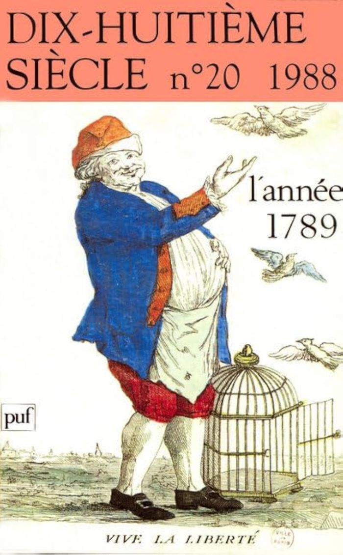 Couverture du livre « DHS 1988 - NUMERO 20 - L'ANNEE 1789 », librairie Les Contes Infusés à Corte