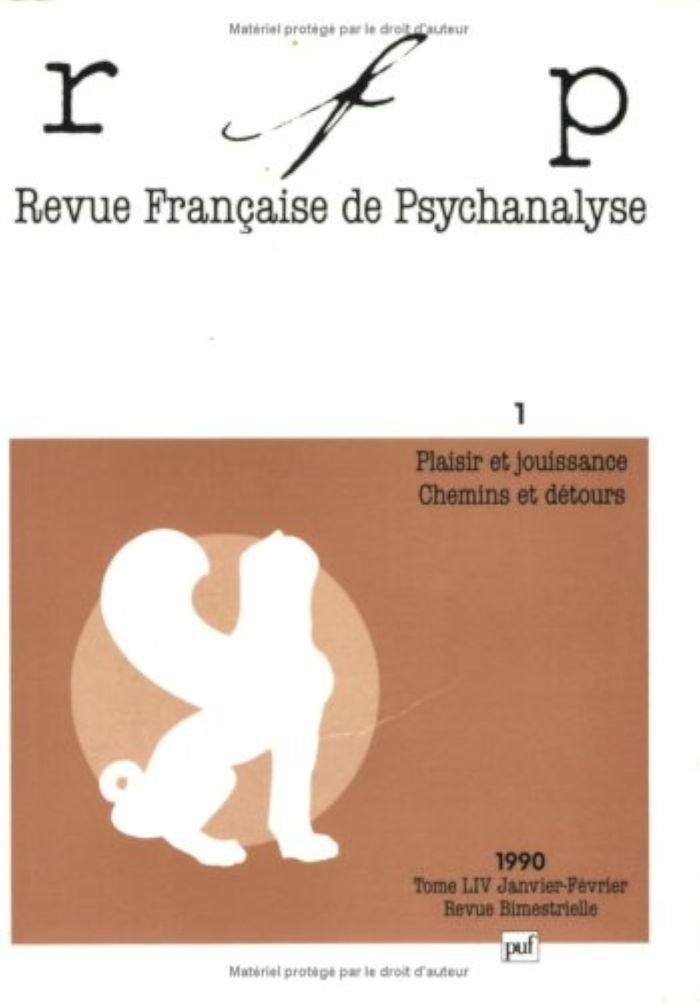 Couverture du livre « RFP 1990, T. 54, N  1 - PLAISIR ET JOUISSANCE » de Xxx, librairie Les Contes Infusés à Corte