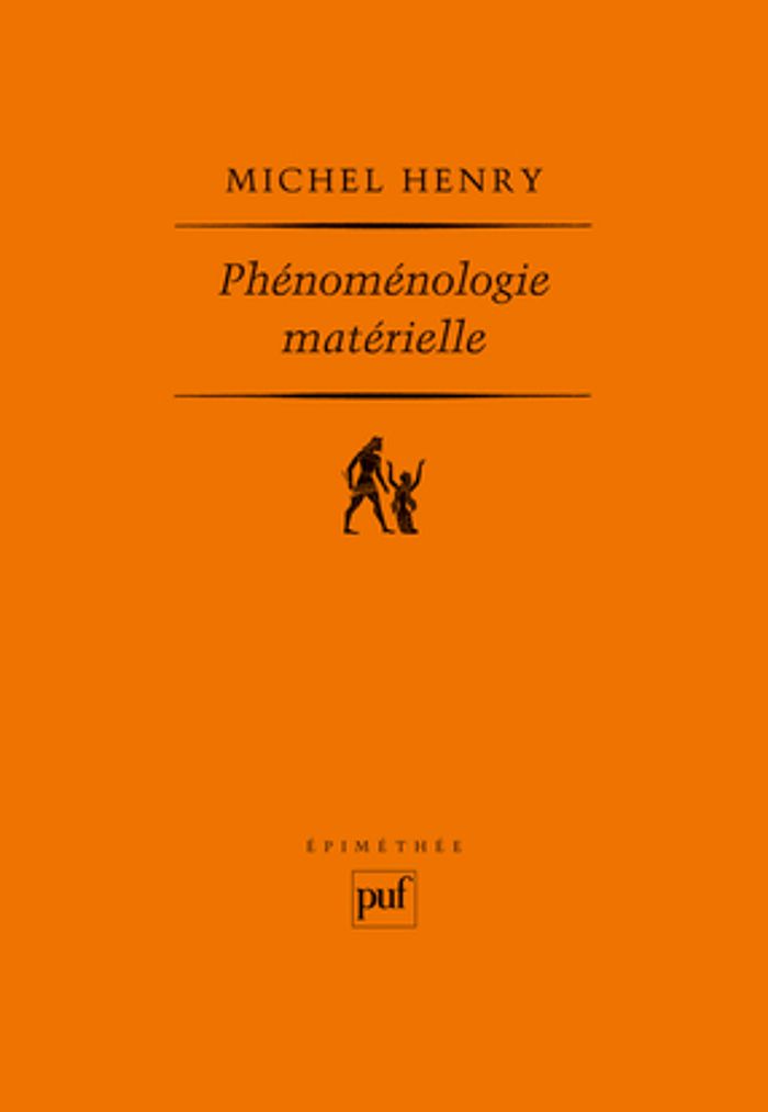 Couverture du livre « PHENOMENOLOGIE MATERIELLE », librairie Les Contes Infusés à Corte