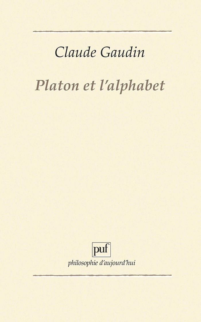 Couverture du livre « PLATON ET L'ALPHABET » de Claude Gaudin, librairie Les Contes Infusés à Corte
