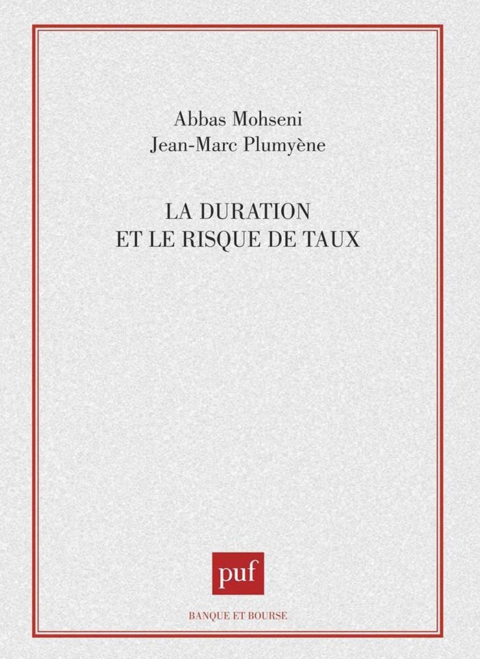 Couverture du livre « LA DURATION ET LE RISQUE DE TAUX », librairie Les Contes Infusés à Corte