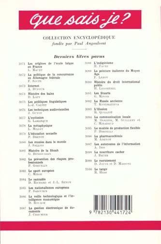 Quatrième de couverture de « LES ENFANTS INADAPTES »