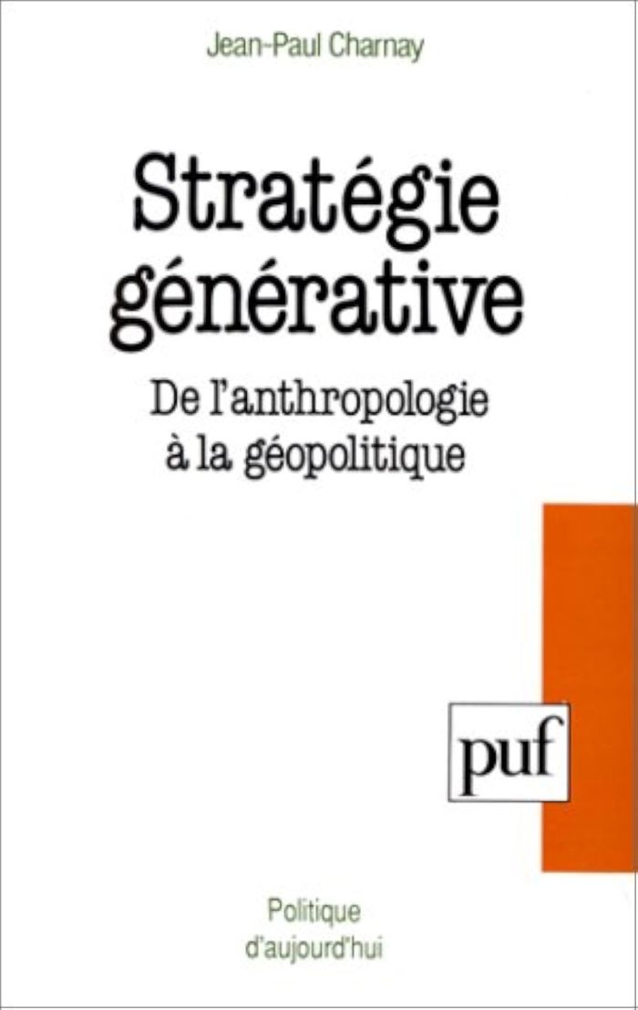 Couverture du livre « STRATEGIE GENERATIVE » de Jean-Paul Charnay, librairie Les Contes Infusés à Corte
