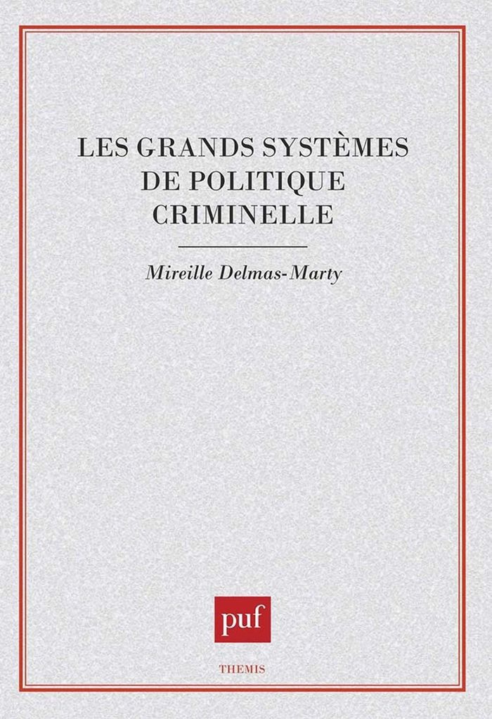 Couverture du livre « LES GRANDS SYSTEMES DE POLITIQUE CRIMINELLE » de M. Delmas-Marty, librairie Les Contes Infusés à Corte