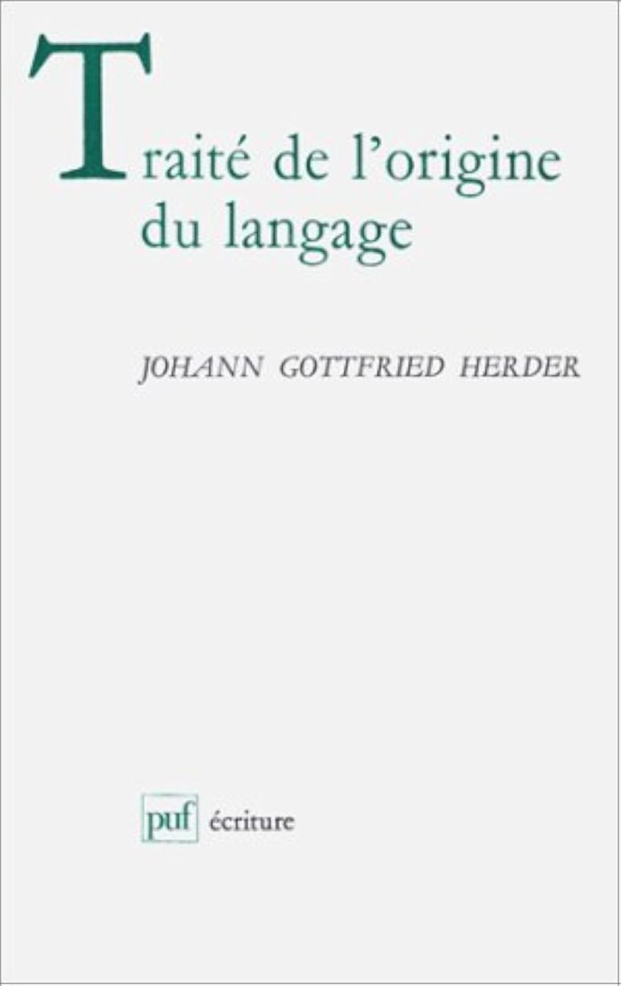 Couverture du livre « TRAITE DE L'ORIGINE DU LANGAGE » de Herder J G., librairie Les Contes Infusés à Corte