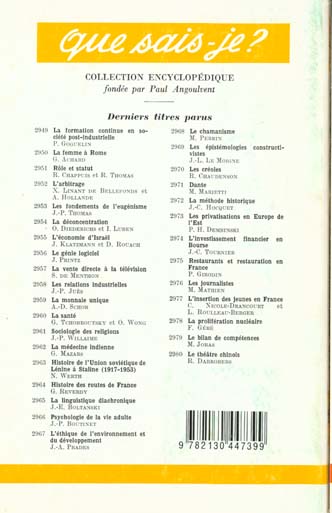 Quatrième de couverture de « LES CRITIQUES DE LA PSYCHANALYSE »