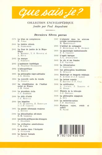 Quatrième de couverture de « L'INFORMATION »