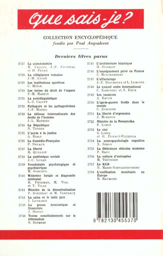 Quatrième de couverture de « L'INDONESIE »