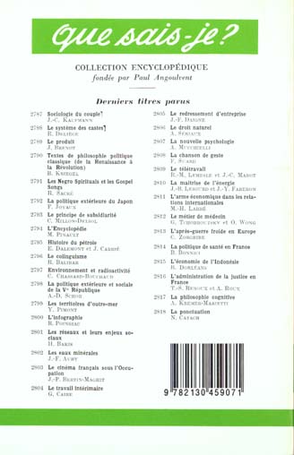 Quatrième de couverture de « LA PRESSE QUOTIDIENNE REGIONALE »
