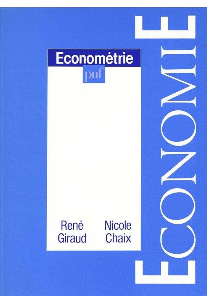Couverture du livre « ECONOMETRIE » de Chaix/giraud, librairie Les Contes Infusés à Corte
