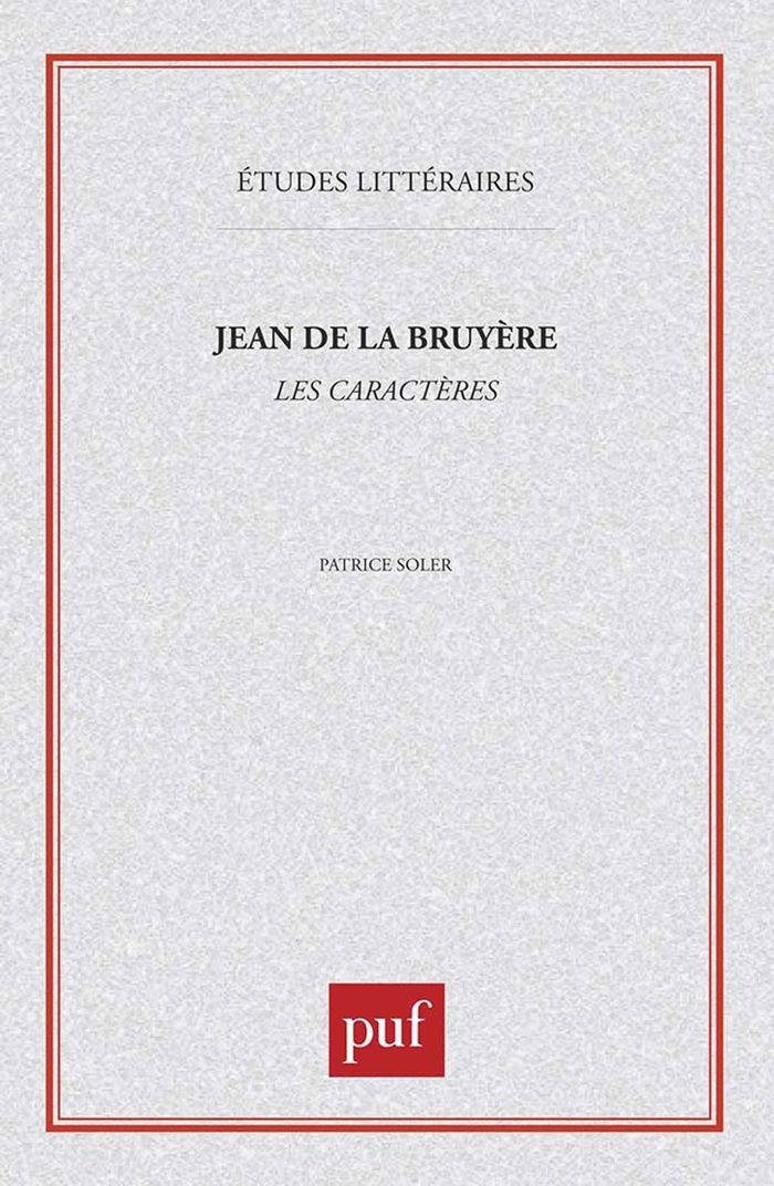 Couverture du livre « JEAN DE LA BRUYERE : LES CARACTERES », librairie Les Contes Infusés à Corte