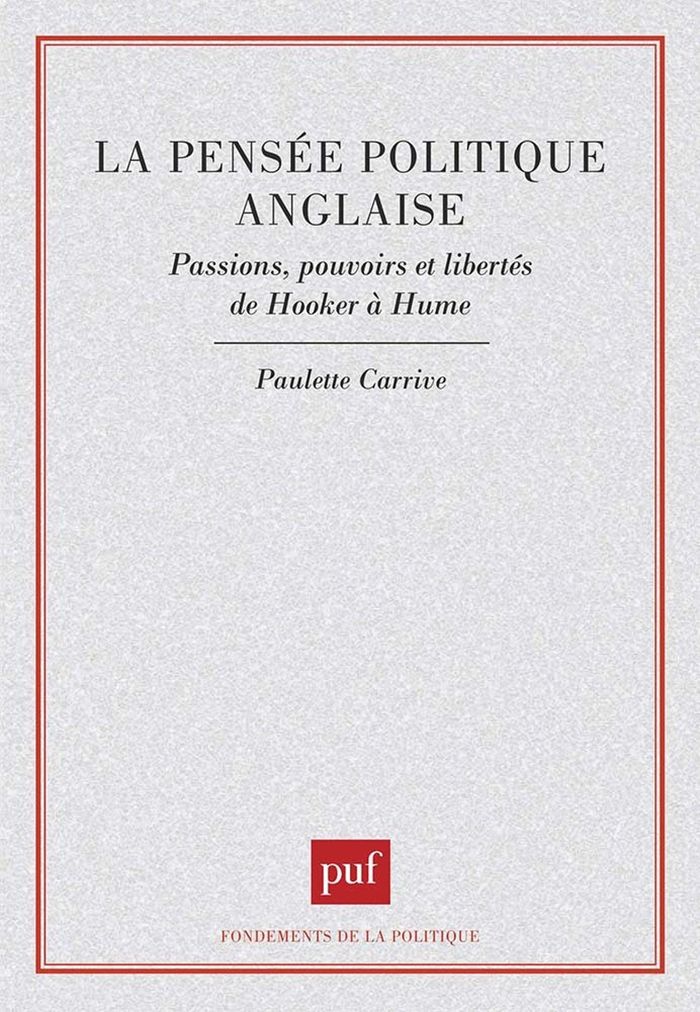 Couverture du livre « LA PENSEE POLITIQUE ANGLAISE » de Paulette Carrive, librairie Les Contes Infusés à Corte