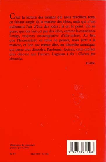 Quatrième de couverture de « STENDHAL ET AUTRES TEXTES »