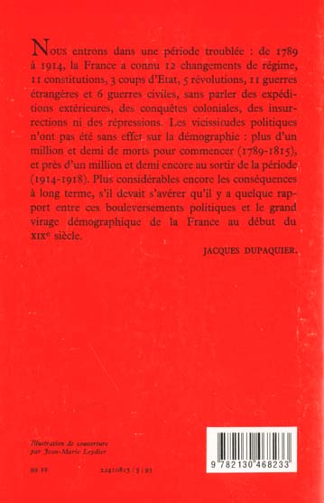 Quatrième de couverture de « HISTOIRE DE LA POPULATION FRANCAISE. TOME 3 »