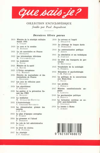 Quatrième de couverture de « L'ECONOMIE SOCIALE »