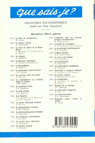 Quatrième de couverture de « LE MONDE DEPUIS 1945 »