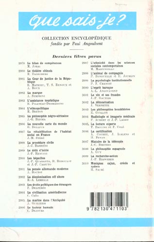 Quatrième de couverture de « LE DELIT D'INITIE »