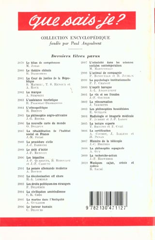 Quatrième de couverture de « LA PENSEE ALLEMANDE MODERNE »