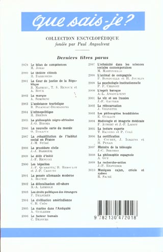 Quatrième de couverture de « LES INSTITUTIONS DU TOURISME »