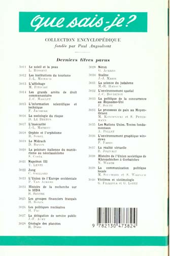 Quatrième de couverture de « LA MONNAIE ET SES MECANISMES »