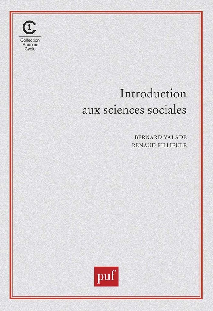 Couverture du livre « INTRODUCTION AUX SCIENCES SOCIALES » de Valade/fillieule, librairie Les Contes Infusés à Corte