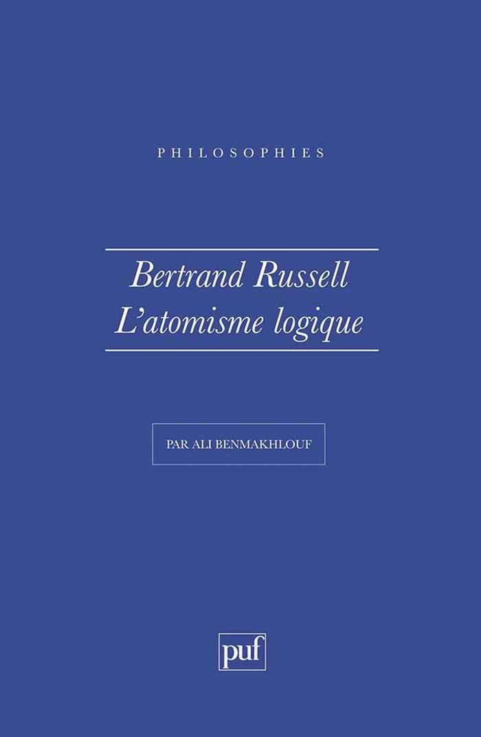 Couverture du livre « BERTRAND RUSSELL. L'ATOMISME LOGIQUE », librairie Les Contes Infusés à Corte