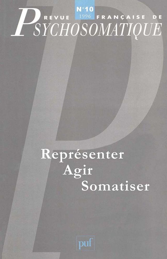 Couverture du livre « REVUE FRANCAISE DE PSYCHOSOMATIQUE N 10 (1996) » de Xxx, librairie Les Contes Infusés à Corte