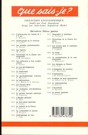 Quatrième de couverture de « CHRONOLOGIE DE LA FRANCE CONTEMPORAINE DE 1815 A NOS JOURS »