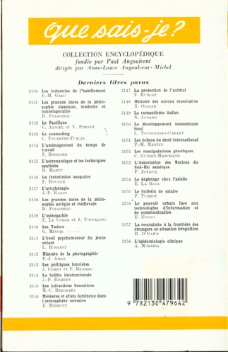 Quatrième de couverture de « LA COOPERATION NORD-SUD »