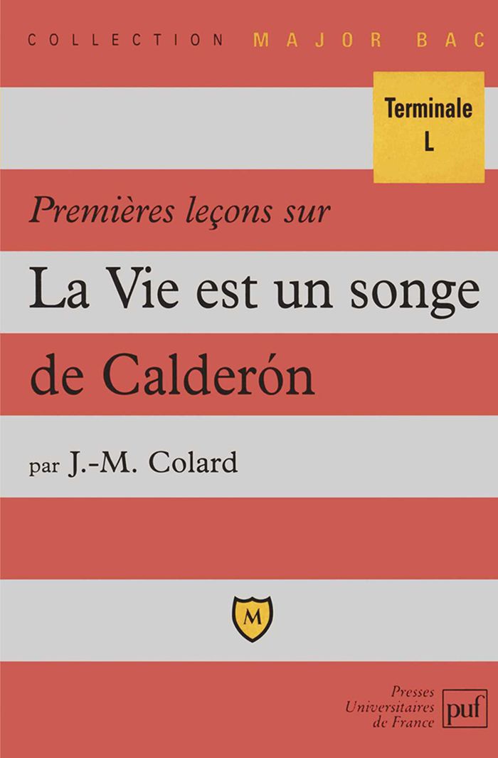 Couverture du livre « PREMIERES LECONS SUR LA VIE EST UN SONGE DE CALDERON » de Jones/michelet, librairie Les Contes Infusés à Corte