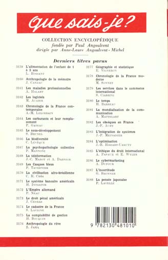 Quatrième de couverture de « LES AGENCES DE PRESSE INTERNATIONALES »