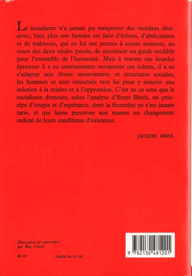 Quatrième de couverture de « HISTOIRE GENERALE DU SOCIALISME. TOME 4 »