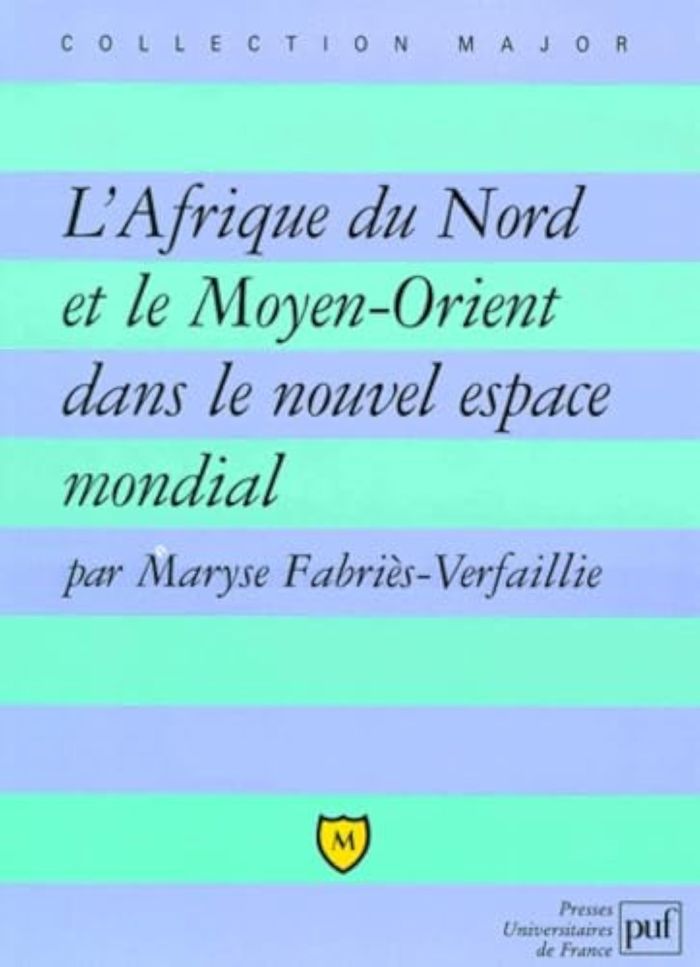 Couverture du livre « L'AFRIQUE DU NORD ET LE MOYEN-ORIENT DANS LE NOUVEL ESPACE MONDIAL » de M Fabries-Verfaillie, librairie Les Contes Infusés à Corte