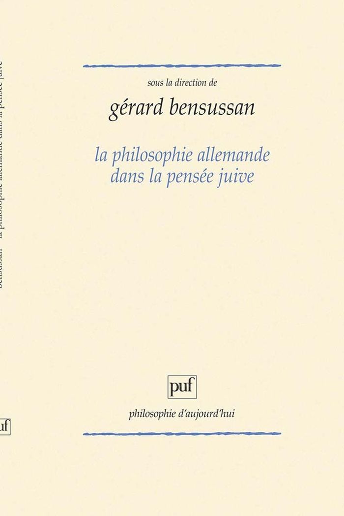 Couverture du livre « LA PHILOSOPHIE ALLEMANDE DANS LA PENSEE JUIVE », librairie Les Contes Infusés à Corte