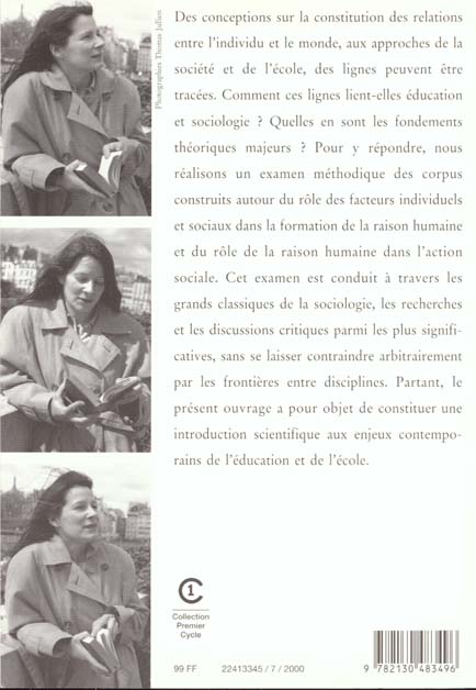 Quatrième de couverture de « SOCIOLOGIE ET EDUCATION »