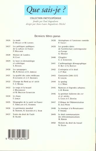 Quatrième de couverture de « LE TABAGISME »