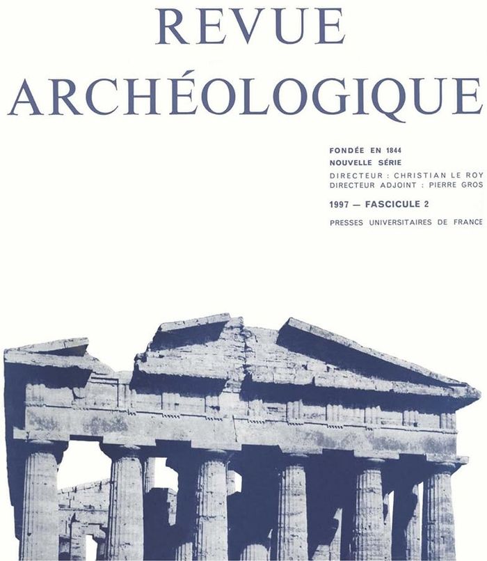 Couverture du livre « REVUE ARCHEOLOGIQUE 1997, N  2 » de Xxx, librairie Les Contes Infusés à Corte