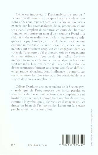 Quatrième de couverture de « JACQUES LACAN »