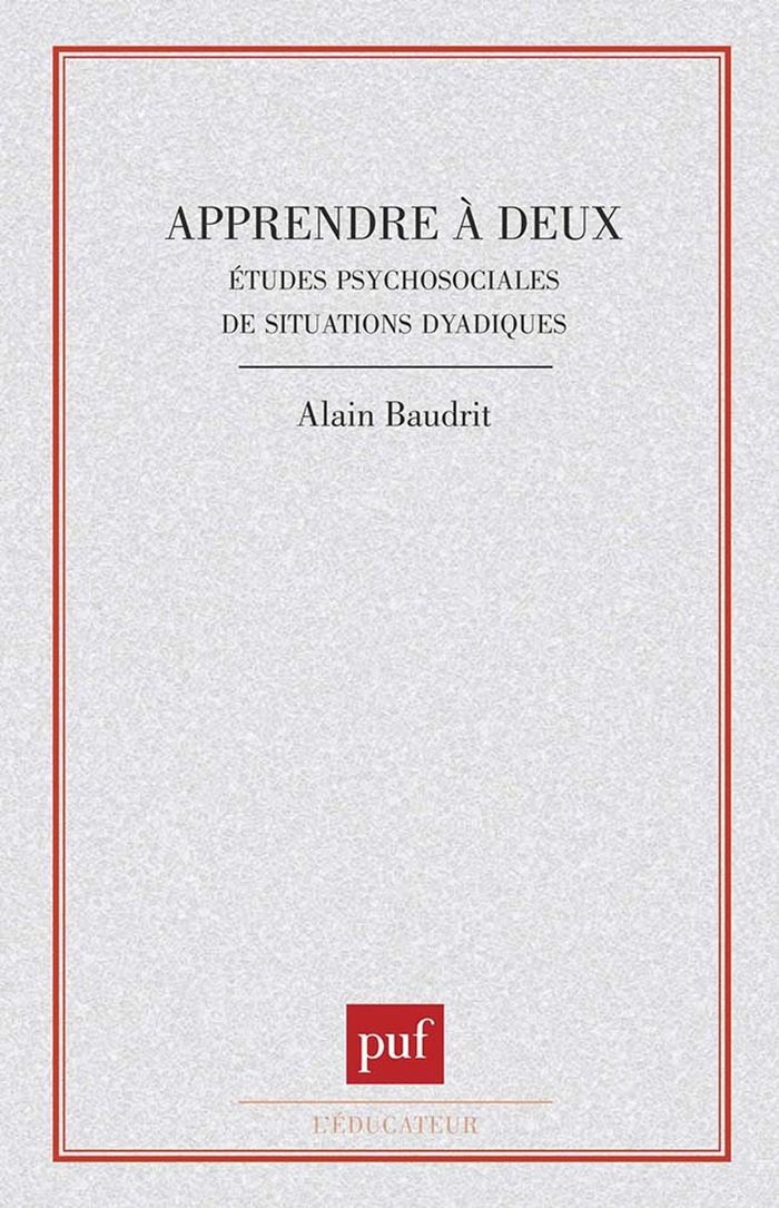 Couverture du livre « APPRENDRE A DEUX » de Alain Baudrit, librairie Les Contes Infusés à Corte