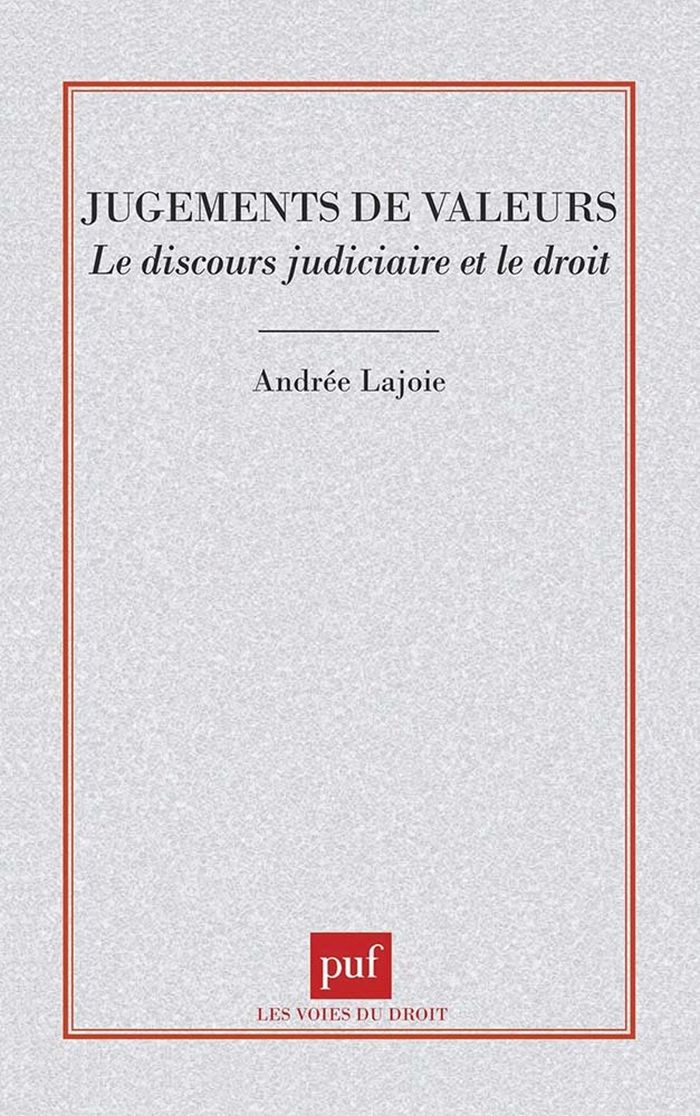 Couverture du livre « JUGEMENTS DE VALEURS » de Andree Lajoie, librairie Les Contes Infusés à Corte