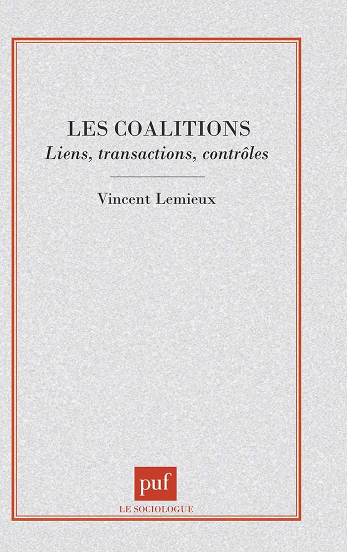 Couverture du livre « LES COALITIONS » de Vincent Lemieux, librairie Les Contes Infusés à Corte