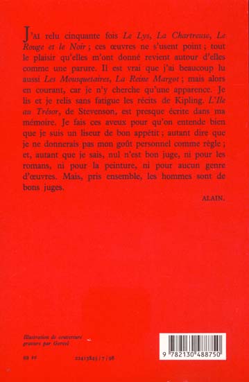 Quatrième de couverture de « PROPOS SUR LES BEAUX-ARTS »